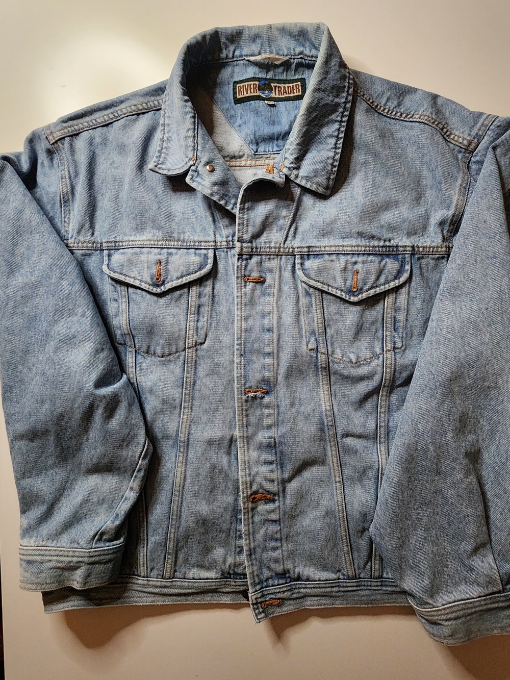 Vintage River Trader Men’s Light Blue Denim Jacket